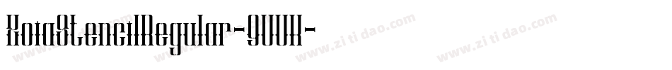 ZoiaStencilRegular-9VVK字体转换