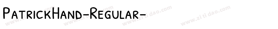 PatrickHand-Regular字体转换