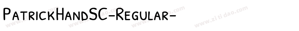 PatrickHandSC-Regular字体转换