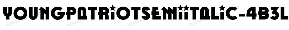 YoungPatriotSemiItalic-4B3LW字体转换