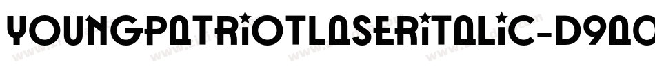 YoungPatriotLaserItalic-d9A0x字体转换
