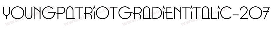 YoungPatriotGradientItalic-2O7je字体转换