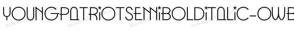 YoungPatriotSemiBoldItalic-owB0o字体转换
