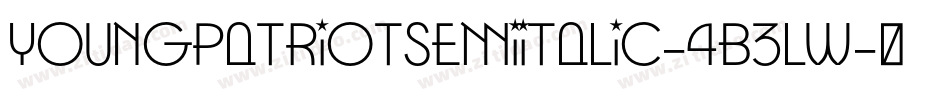 YoungPatriotSemiItalic-4B3LW字体转换
