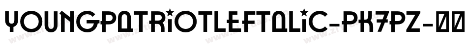 YoungPatriotLeftalic-PK7PZ字体转换