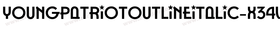 YoungPatriotOutlineItalic-X34VZ字体转换