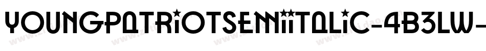 YoungPatriotSemiItalic-4B3LW字体转换