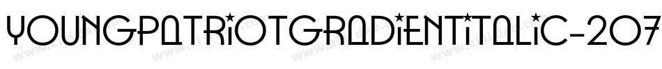 YoungPatriotGradientItalic-2O7je字体转换