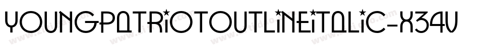YoungPatriotOutlineItalic-X34VZ字体转换