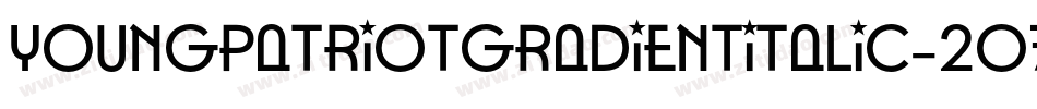 YoungPatriotGradientItalic-2O7je字体转换