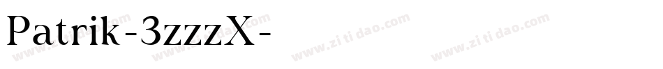 Patrik-3zzzX字体转换