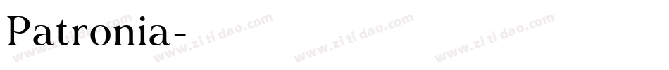 Patronia字体转换
