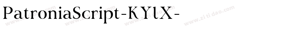 PatroniaScript-KYlX字体转换