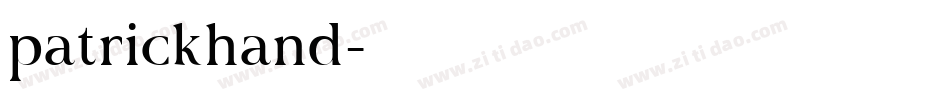 patrickhand字体转换