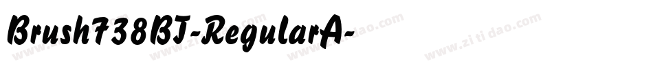 Brush738BT-RegularA字体转换