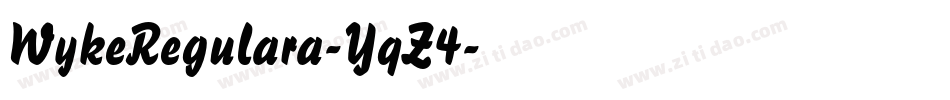 WykeRegulara-YqZ4字体转换
