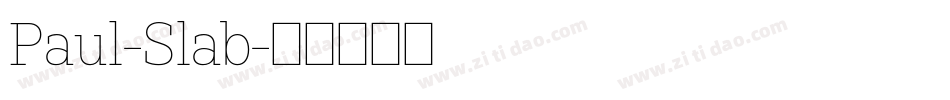 Paul-Slab字体转换