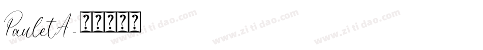 PauletA字体转换