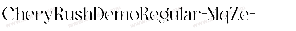 CheryRushDemoRegular-MqZe字体转换