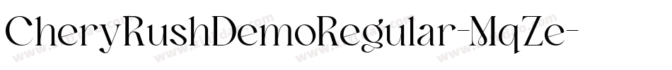 CheryRushDemoRegular-MqZe字体转换
