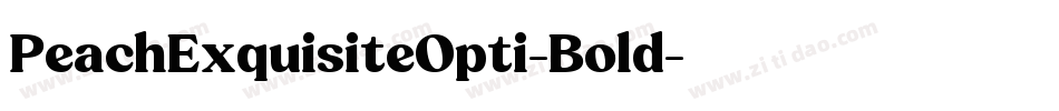 PeachExquisiteOpti-Bold字体转换