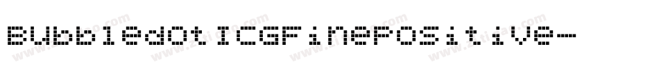 BubbledotICGFinePositive字体转换