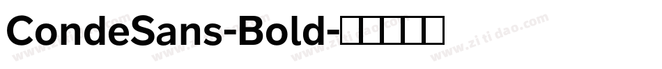 CondeSans-Bold字体转换