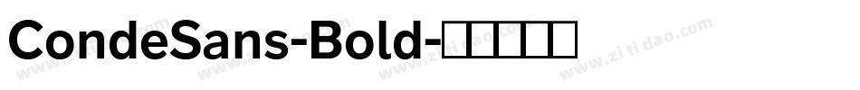 CondeSans-Bold字体转换