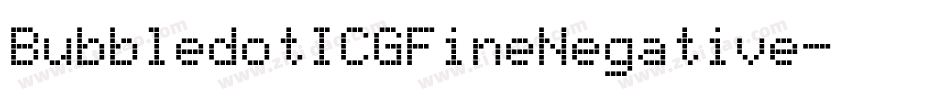 BubbledotICGFineNegative字体转换