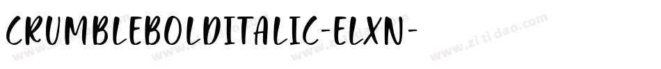 CrumbleBoldItalic-eLXn字体转换