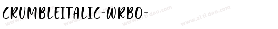 CrumbleItalic-WRBO字体转换