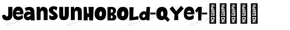 JeanSunHoBold-qYe1字体转换