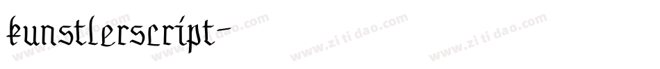 kunstlerscript字体转换