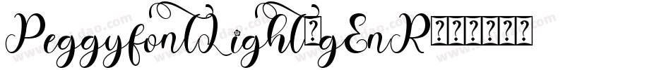 PeggyfontLight-gEnR字体转换
