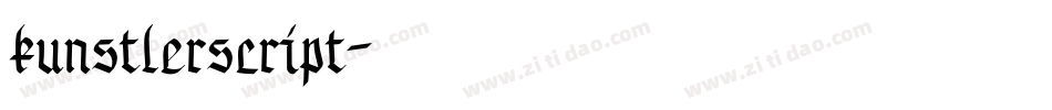 kunstlerscript字体转换