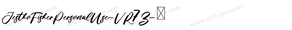 JesthoFisherPersonalUse-VR8Z字体转换