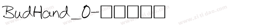 BudHand_0字体转换