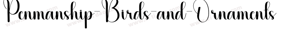Penmanship-Birds-and-Ornaments字体转换