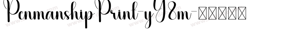PenmanshipPrint-yY8m字体转换