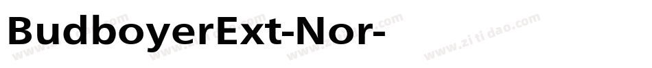 BudboyerExt-Nor字体转换