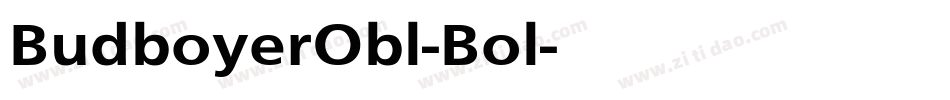 BudboyerObl-Bol字体转换