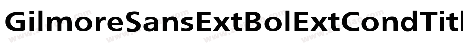 GilmoreSansExtBolExtCondTitl字体转换