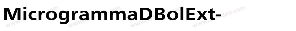 MicrogrammaDBolExt字体转换