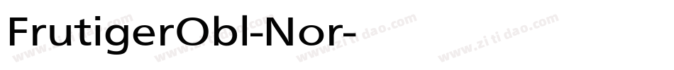 FrutigerObl-Nor字体转换