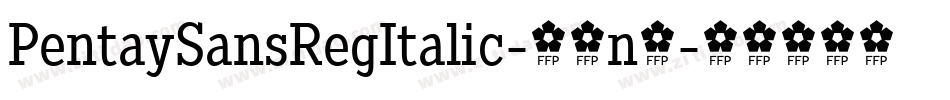 PentaySansRegItalic-48n4字体转换
