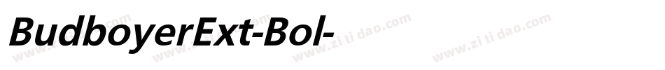 BudboyerExt-Bol字体转换