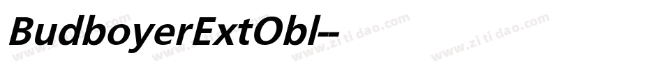 BudboyerExtObl-字体转换