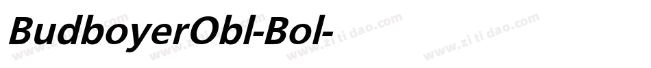 BudboyerObl-Bol字体转换