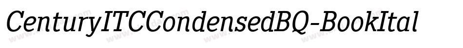 CenturyITCCondensedBQ-BookItalic字体转换