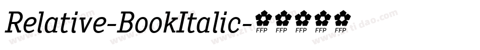Relative-BookItalic字体转换